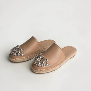 KARL LAGERFELD PARIS, the Maxwell Rhinestone Espadrille Mules